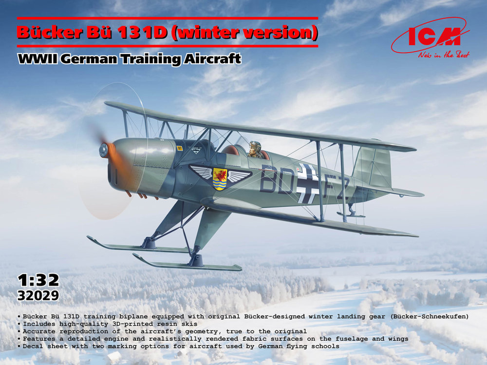 1/32 Bücker Bü 131D - winter version (2x camo)