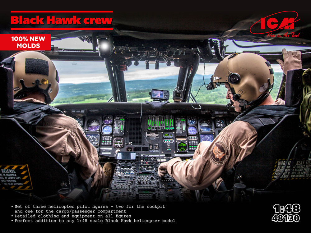 1/48 Black Hawk crew (3 figures)