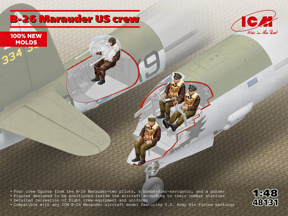 1/48 B-26 Marauder US Crew (4 fig.)