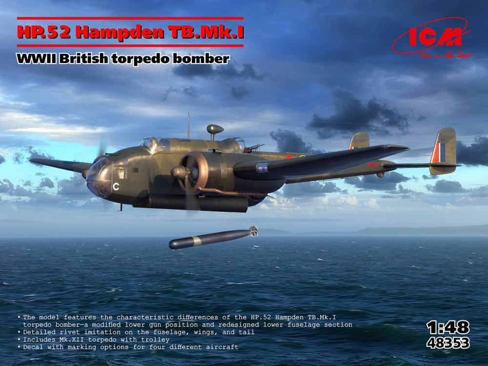 1/48 HP.52 Hampden TB.Mk.I British Torpedo Bomber