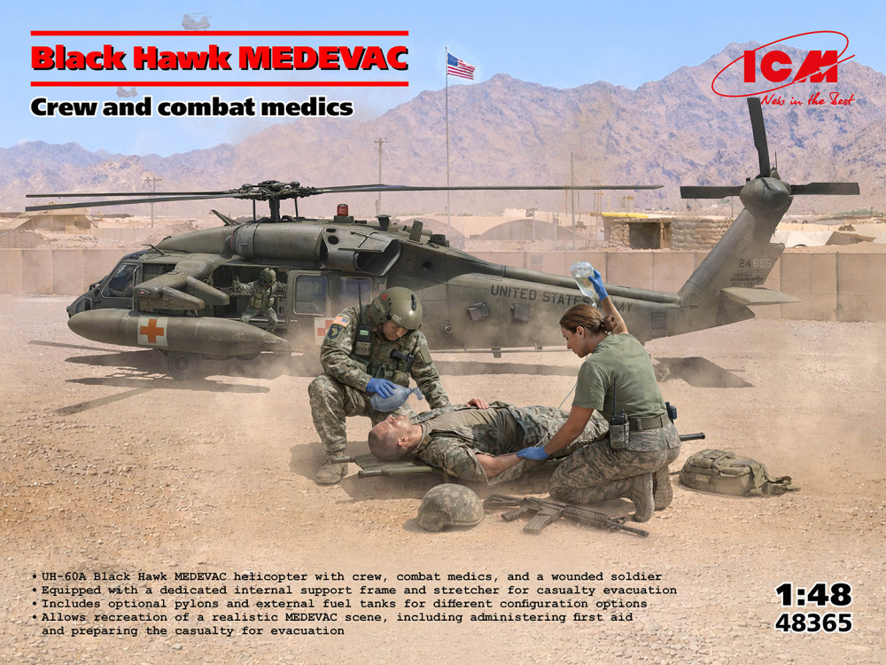 1/48 Black Hawk MEDEVAC w/ crew & combat medics