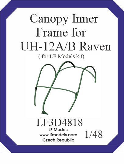 1/48 UH-12A/B Raven Canopy Inner Frame (3D-Print)