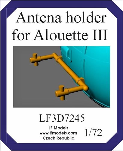 1/72 Antena holder for Alouette III, 3D-Print (LF)