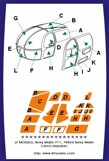 1/72 Canopy mask Alouette III