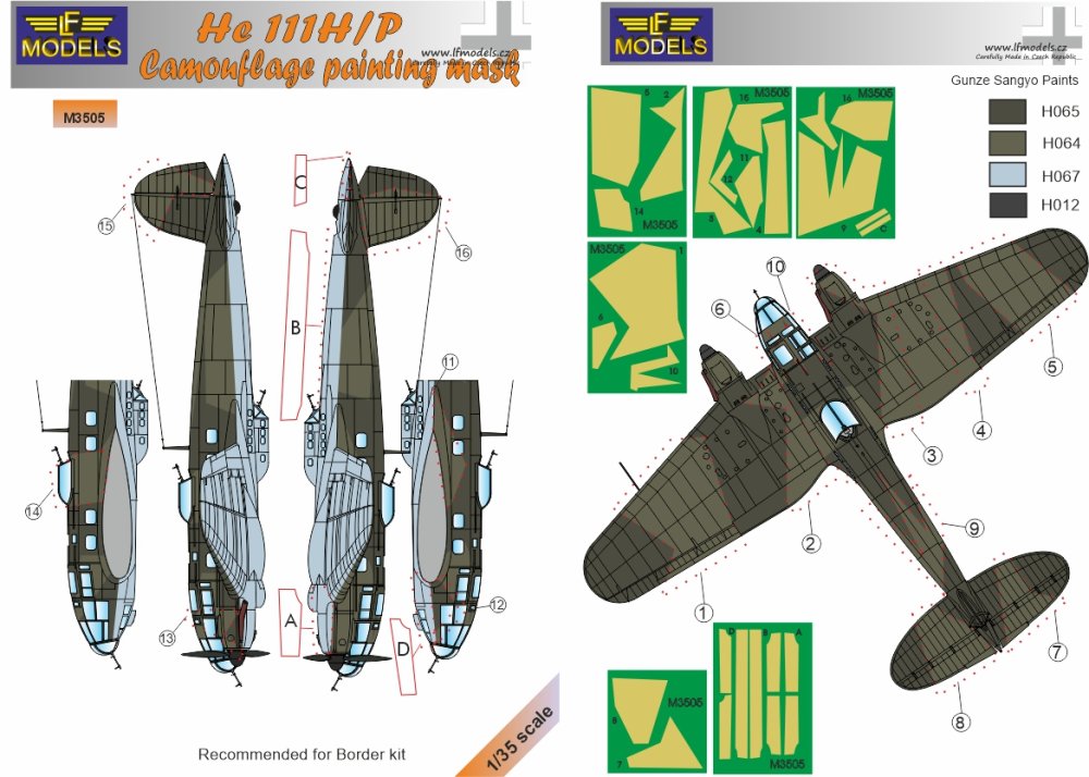 1/35 Mask Heinkel He 111H/P Camouflage p. (BORDER)