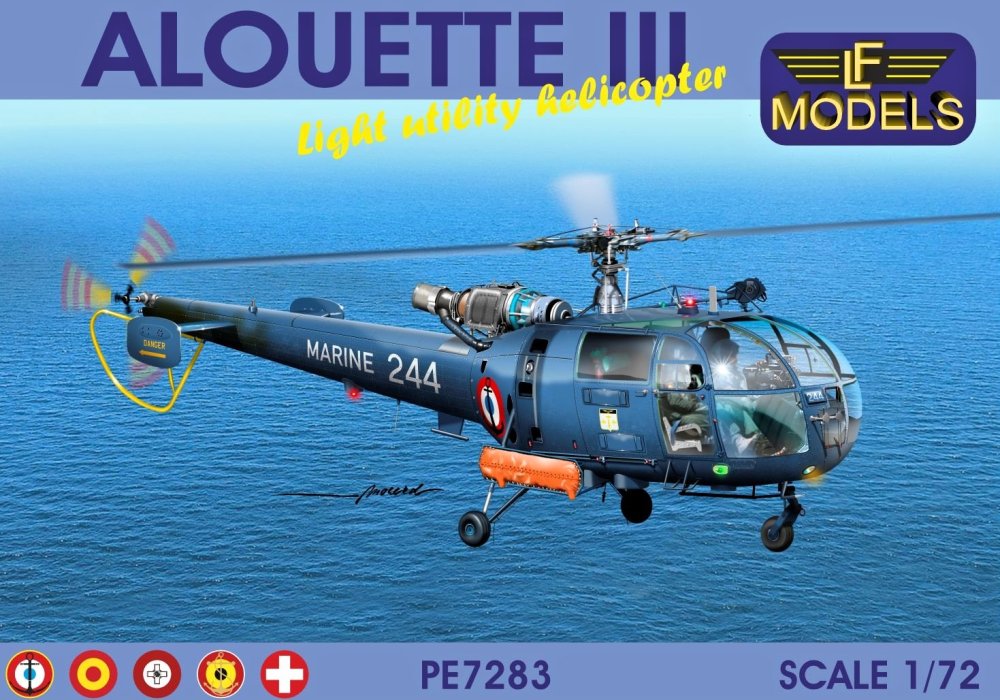 1/72 Alouette III Light utility helicopter,5x camo