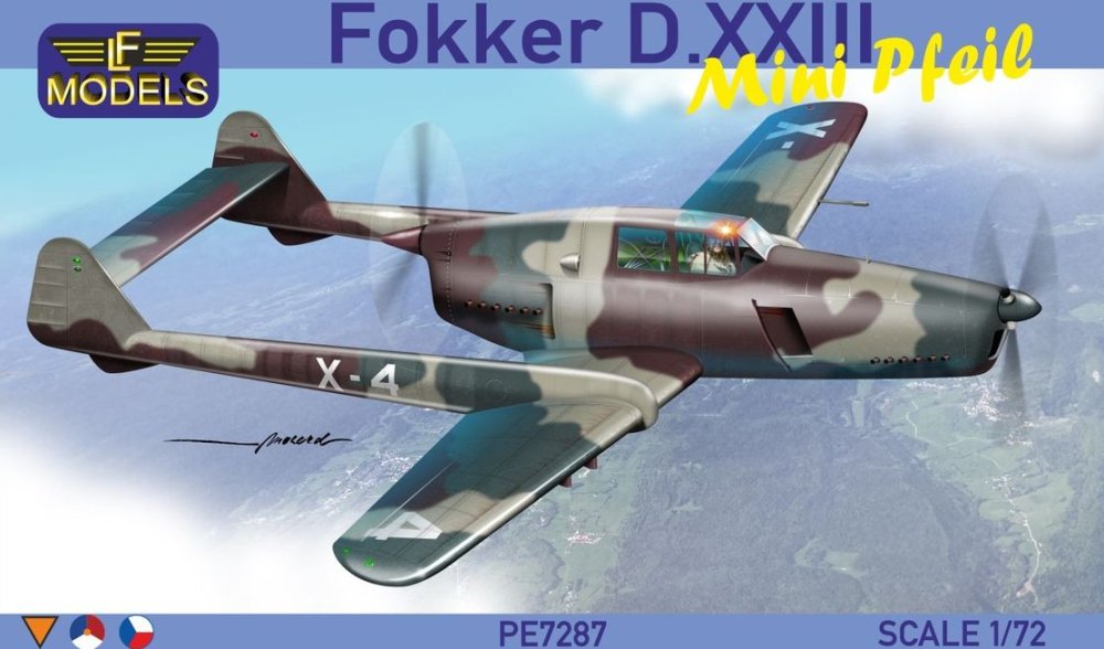 1/72 Fokker D.XXIII Mini Pfeil (4x camo)