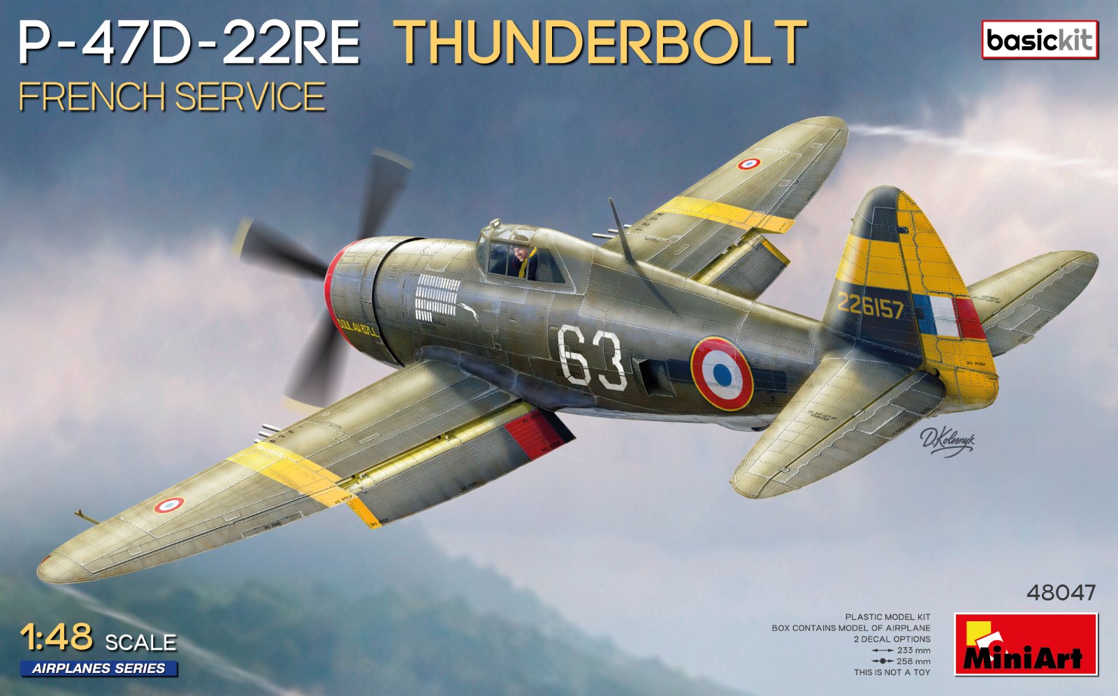 1/48 P-47D-22RE Thuderbolt FRENCH (BASIC KIT)