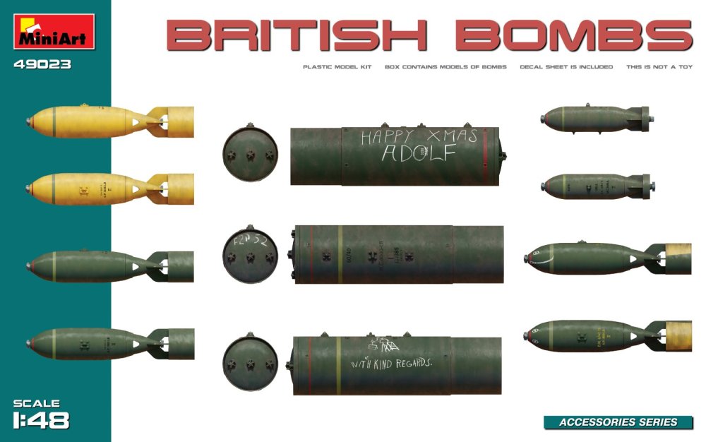 1/48 British Bombs (inc. decals)
