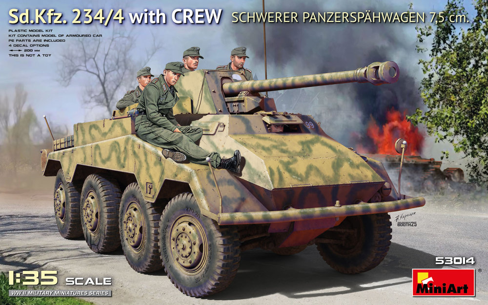 1/35 Sd.Kfz. 234/4 w/CREW Schwerer Panzerspähwagen