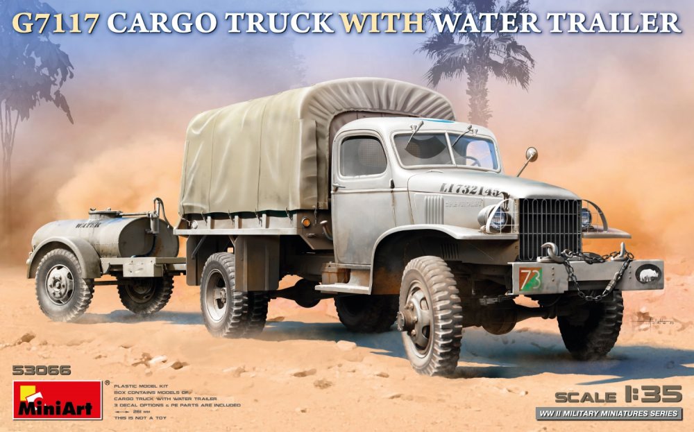 1/35 G7117 Cargo Truck w/ Water Trailer (3x camo)