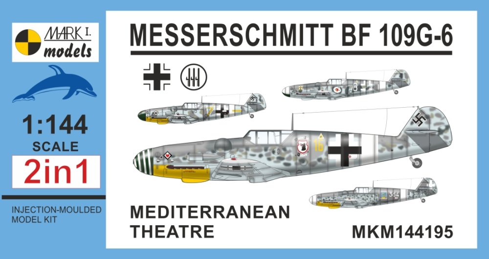 1/144 Bf 109G-6 Mediterranean Theatre (2-in-1)