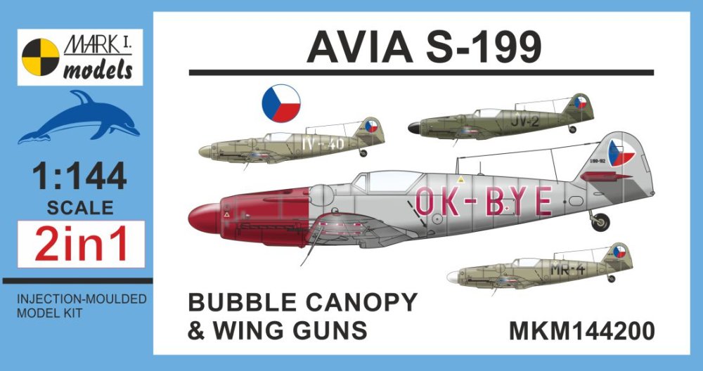 1/144 Avia S-199 Bubble Canopy&Wing Guns (2-in-1)
