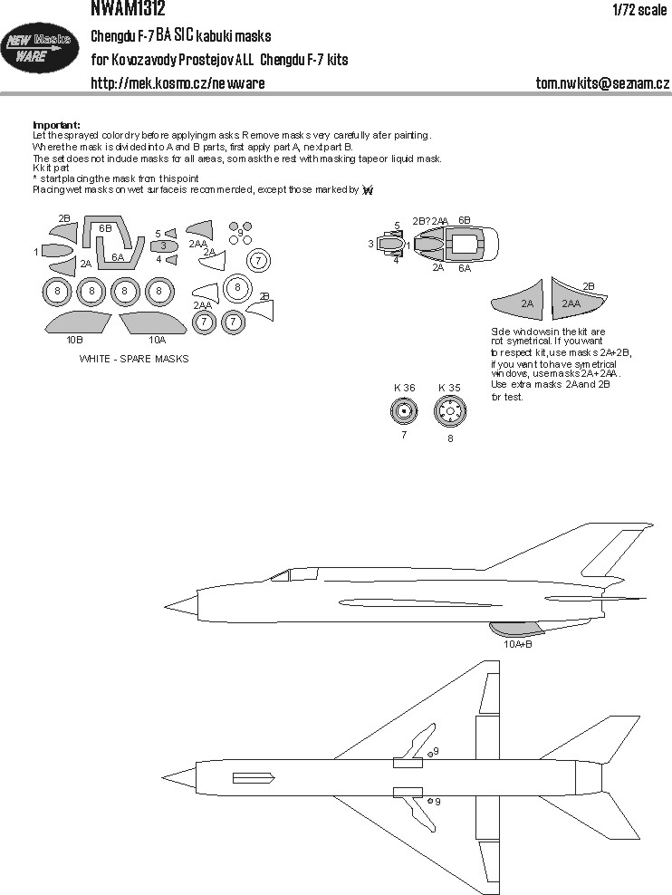 1/72 Mask Chengdu F-7 BASIC (KPM)