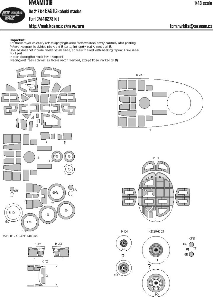 1/48 Mask Do-217K-1 BASIC (ICM 48273)
