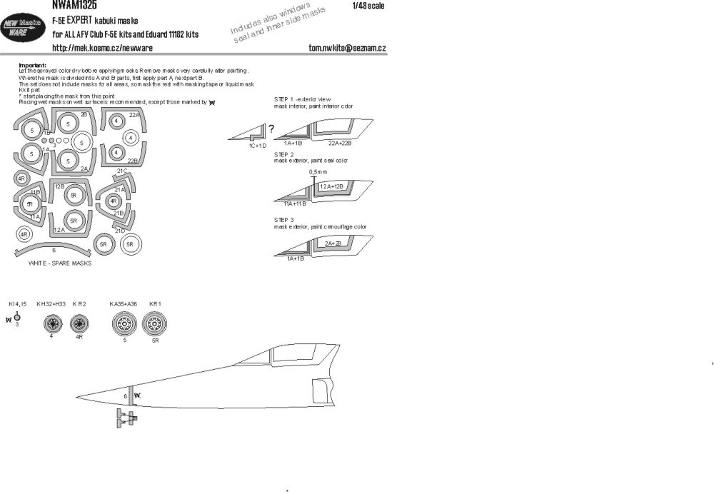 1/48 Mask F-5E EXPERT (AFV)