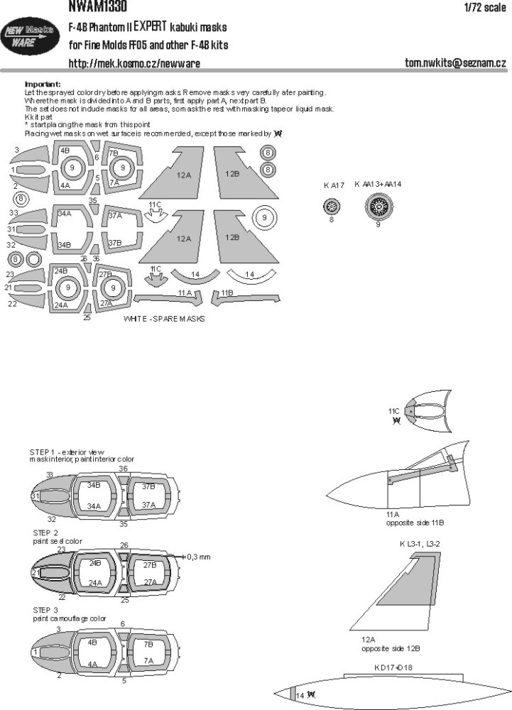 1/72 Mask F-4B Phantom II EXPERT (FINEM)
