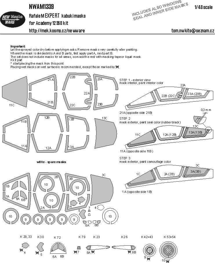 1/48 Mask Rafale M EXPERT (ACAD 12368)