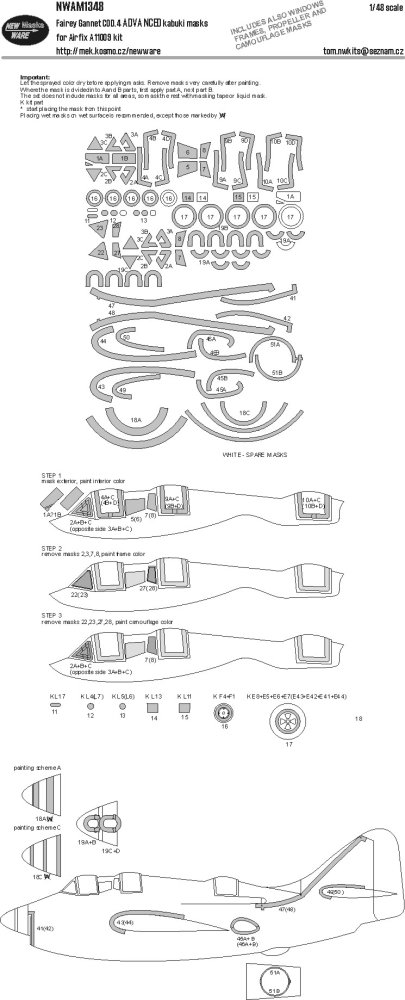 1/48 Mask Fairey Gannet COD.4 ADVANCED (AIRF)