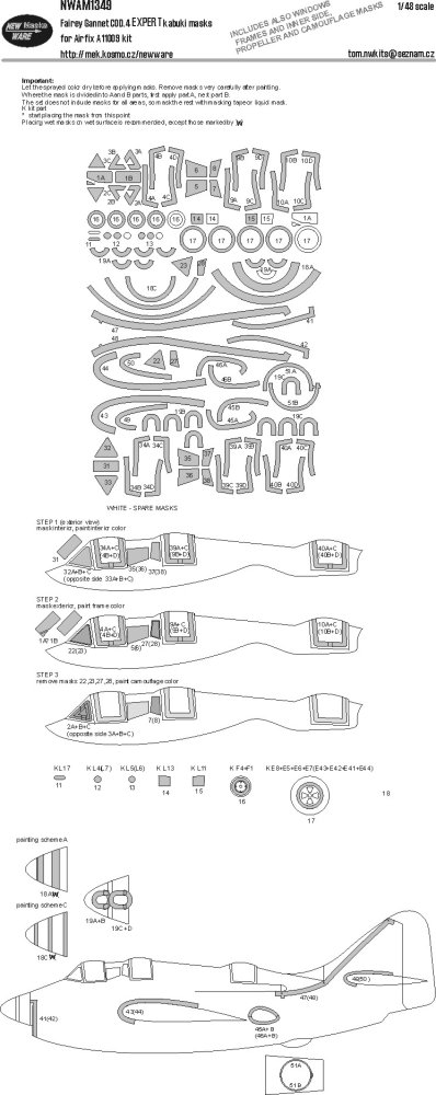 1/48 Mask Fairey Gannet COD.4 EXPERT (AIRF)