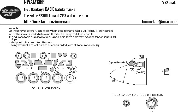 1/72 Mask E-2C Hawkeye BASIC (HELL/EDU)