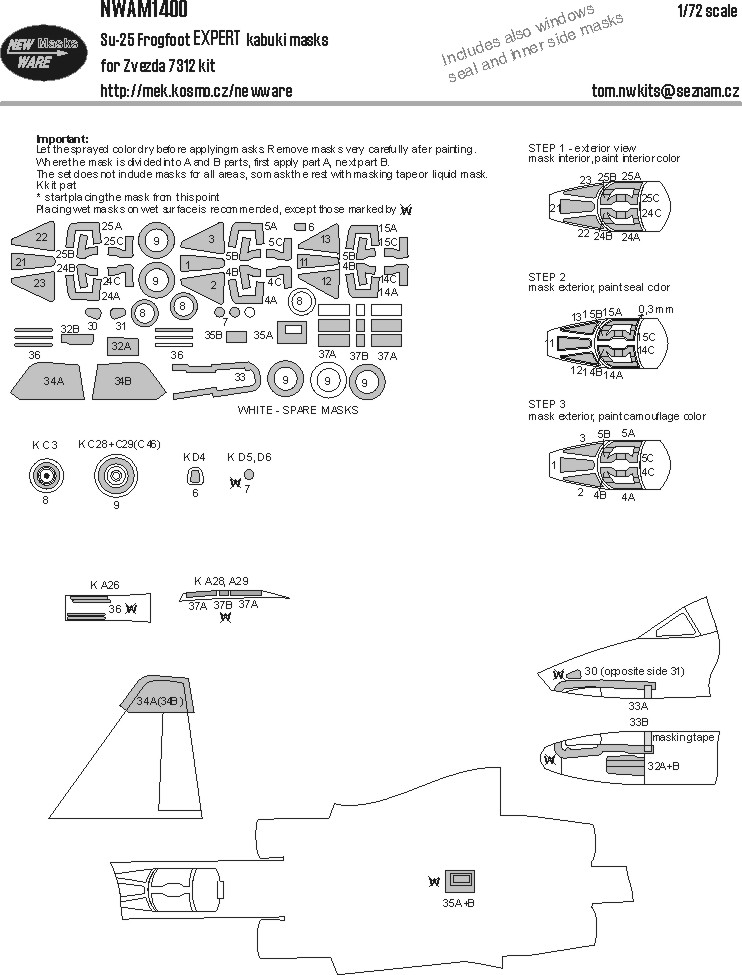 1/72 Mask Su-25 Frogfoot EXPERT (ZVEZDA)