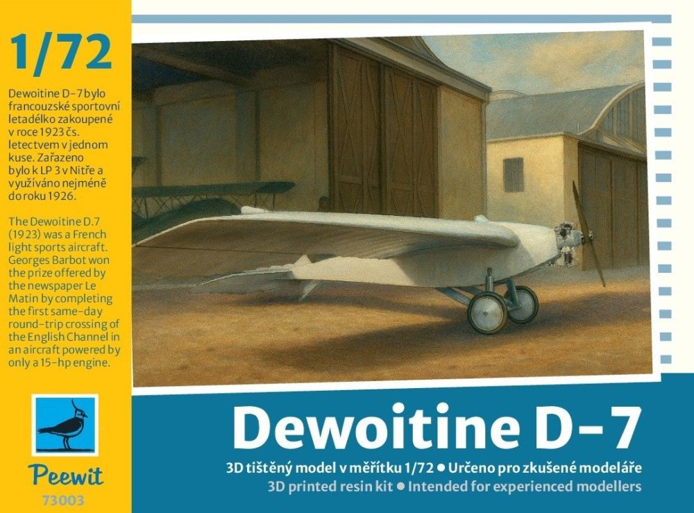 1/72 Dewoitine D-7 (3D printed resin kit)