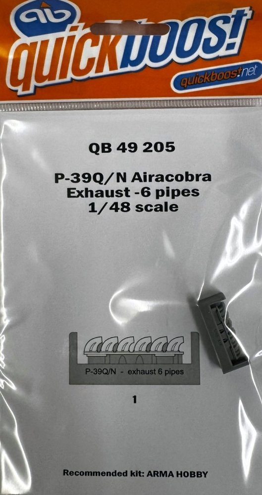 1/48 P-39Q/N Airacobra exhaust - 6 pipes (ARMA H.)