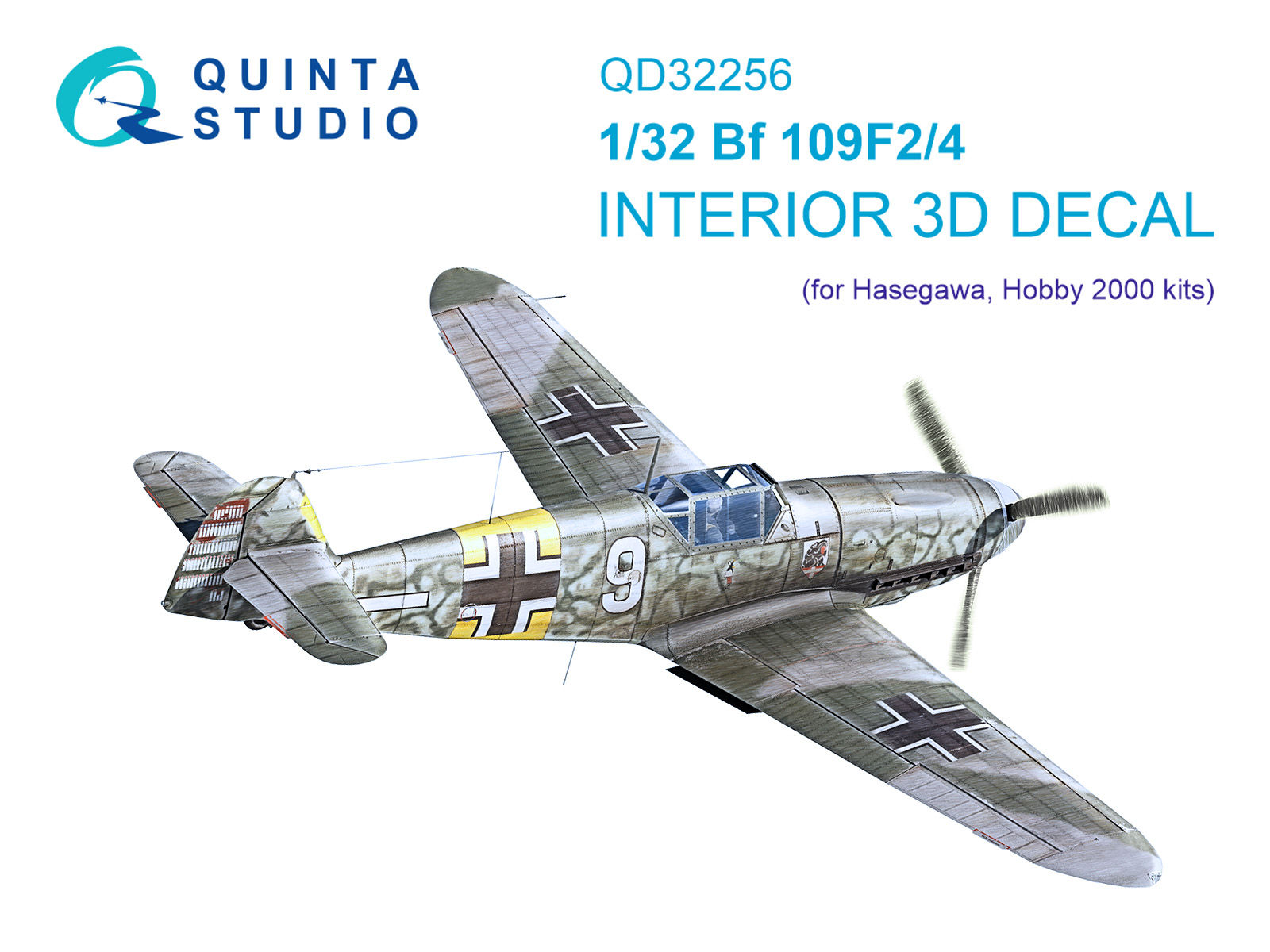1/32 Bf 109F2/F4 3D-Print&col.Interior (HAS)
