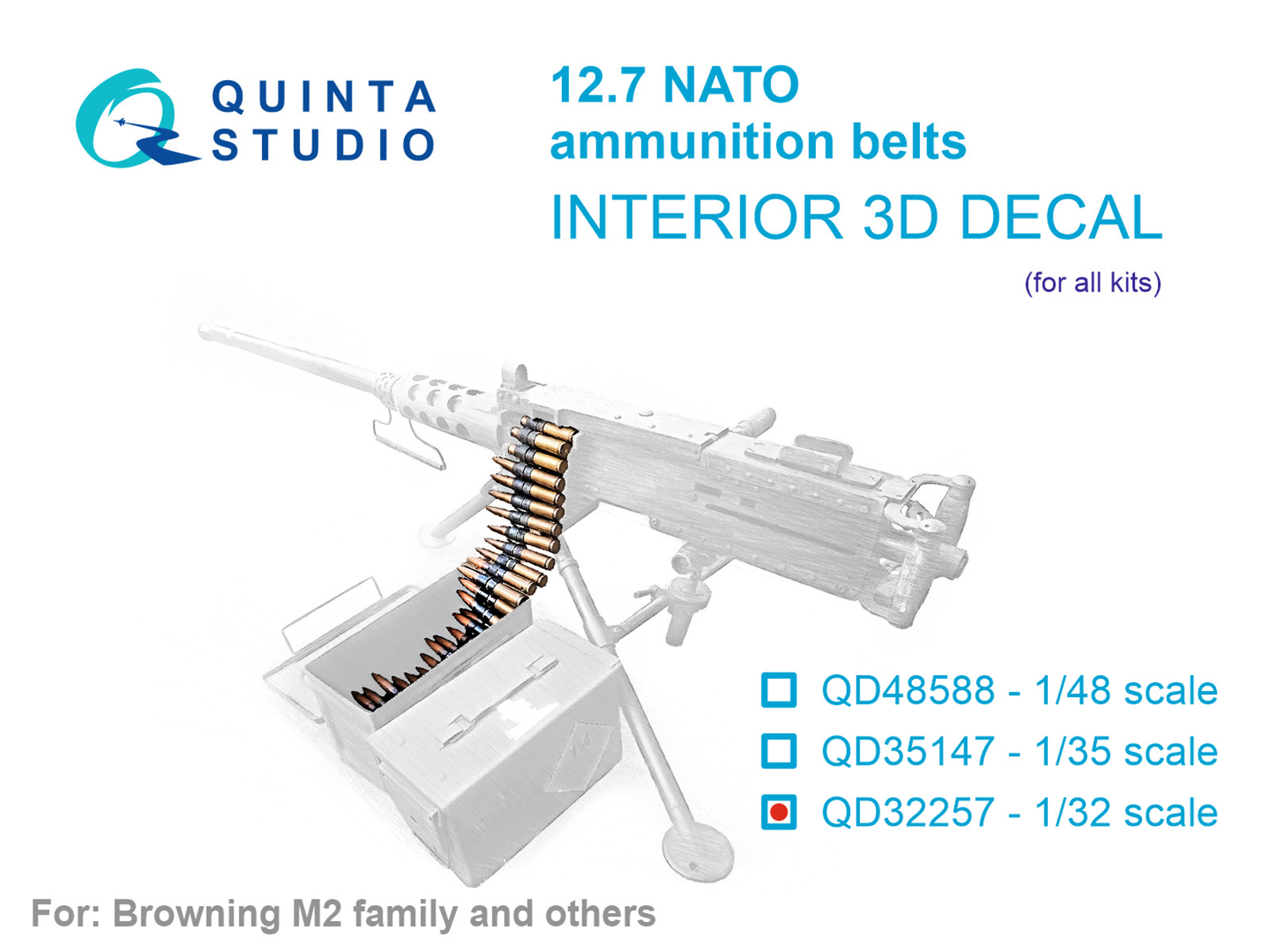 1/32 NATO 12.7 ammunition belts (All kits)
