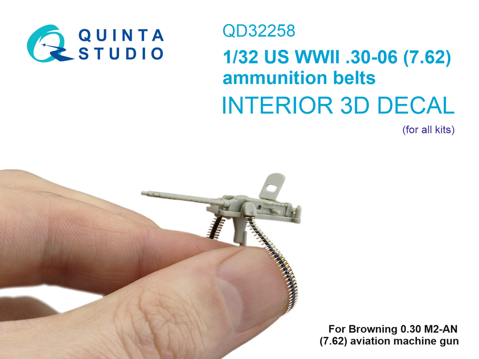 1/32 US WWII .03-06 (7.62) ammunition belts 