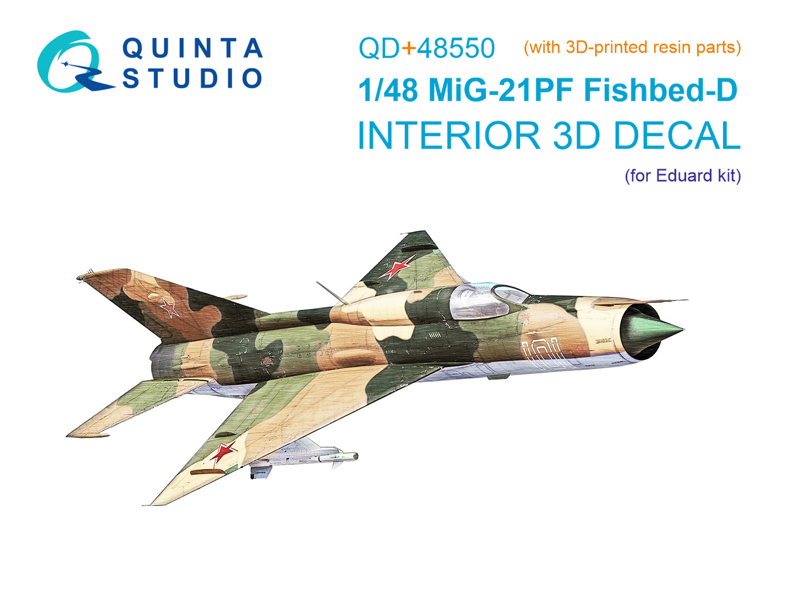 1/48 MiG-21PF 3D-Print&col.Interior (EDU) 