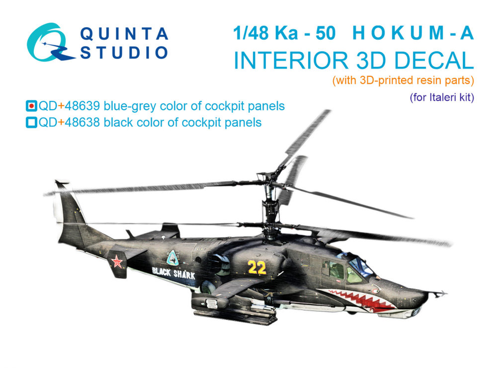 1/48 Ka-50 (blue-grey panels) 3D&col.Inter.(ITAL)