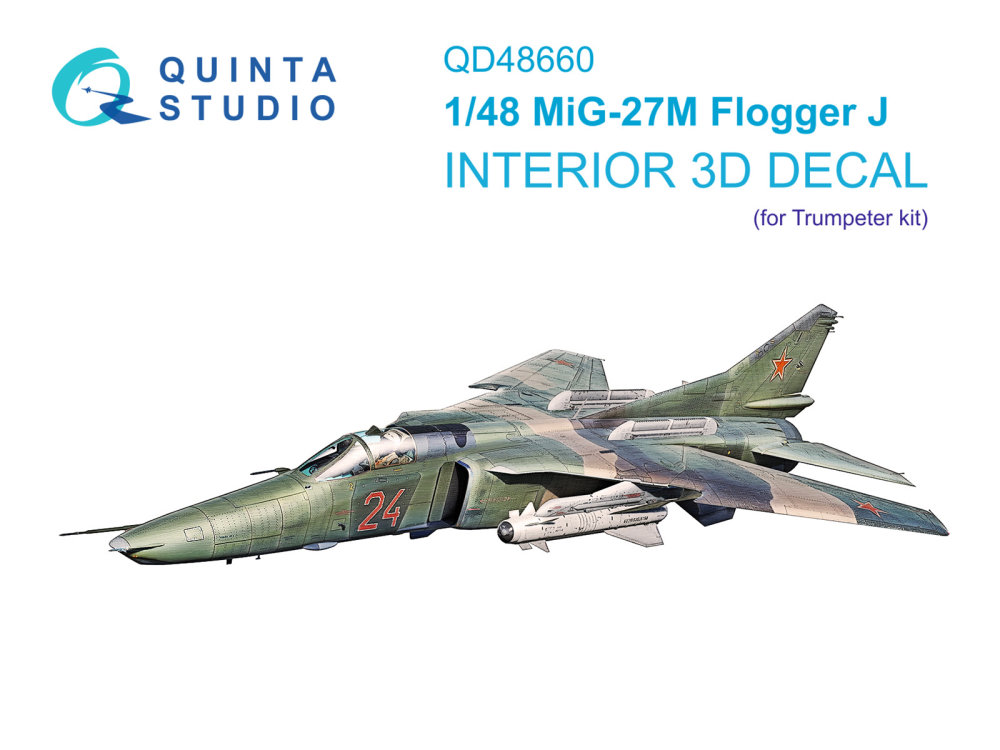 1/48 MiG-27M Flogger-J 3D&col.Interior (TRUMP)