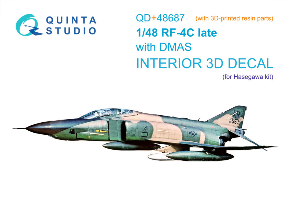 1/48 RF-4C Phantom II late w/ DMAS 3D Int.(HAS)