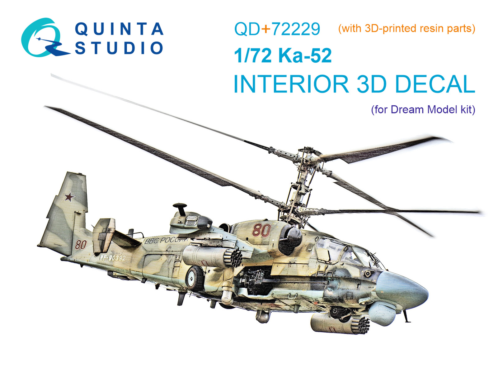 1/72 Ka-52 3D-Print&col.Interior (DREAM M.)