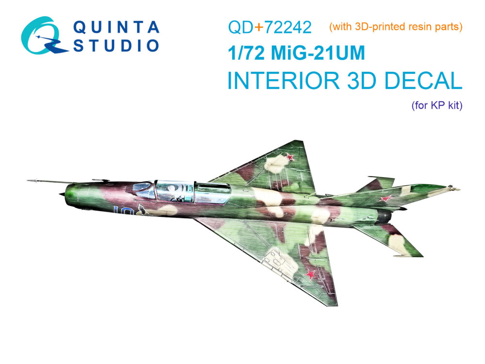 1/72 MiG-21UM 3D-Print&col.Interior (KP)