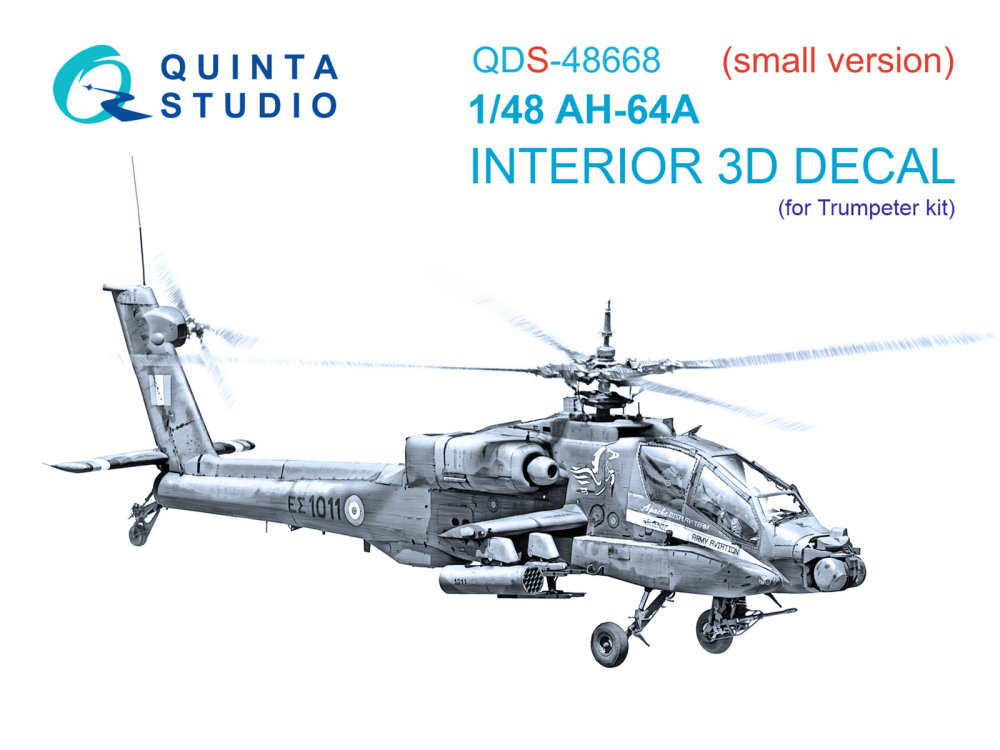 1/48 AH-64A 3D-Print&col.Interior (TRUMP) SMALL