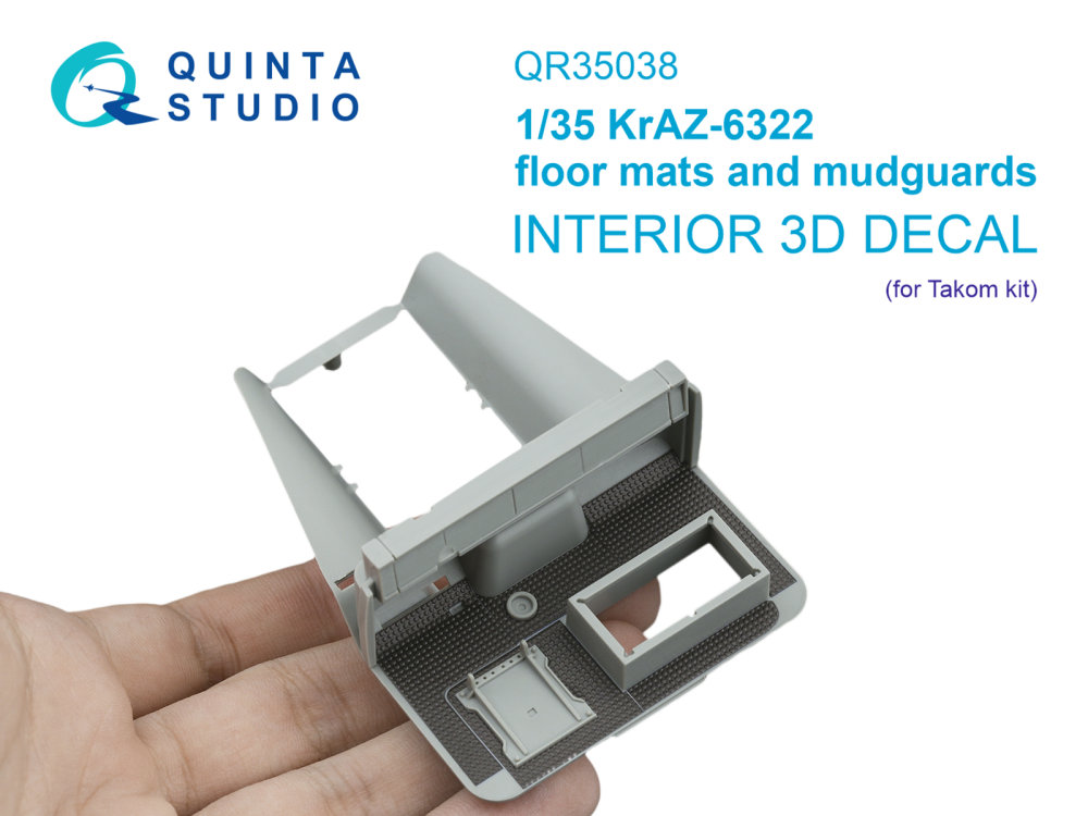 1/35 KrAZ-6322 floor mats and mudguards (TAKOM)