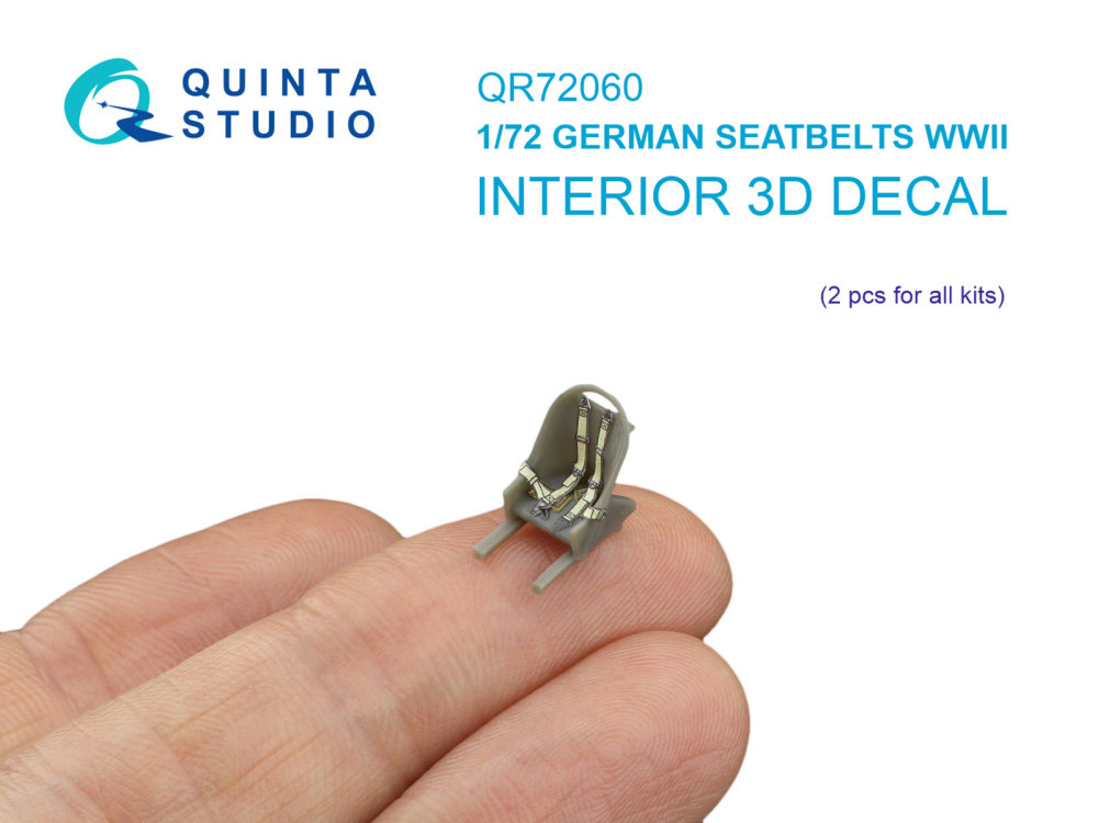 1/72 WWII German fighter seat belts (for 2 seats)