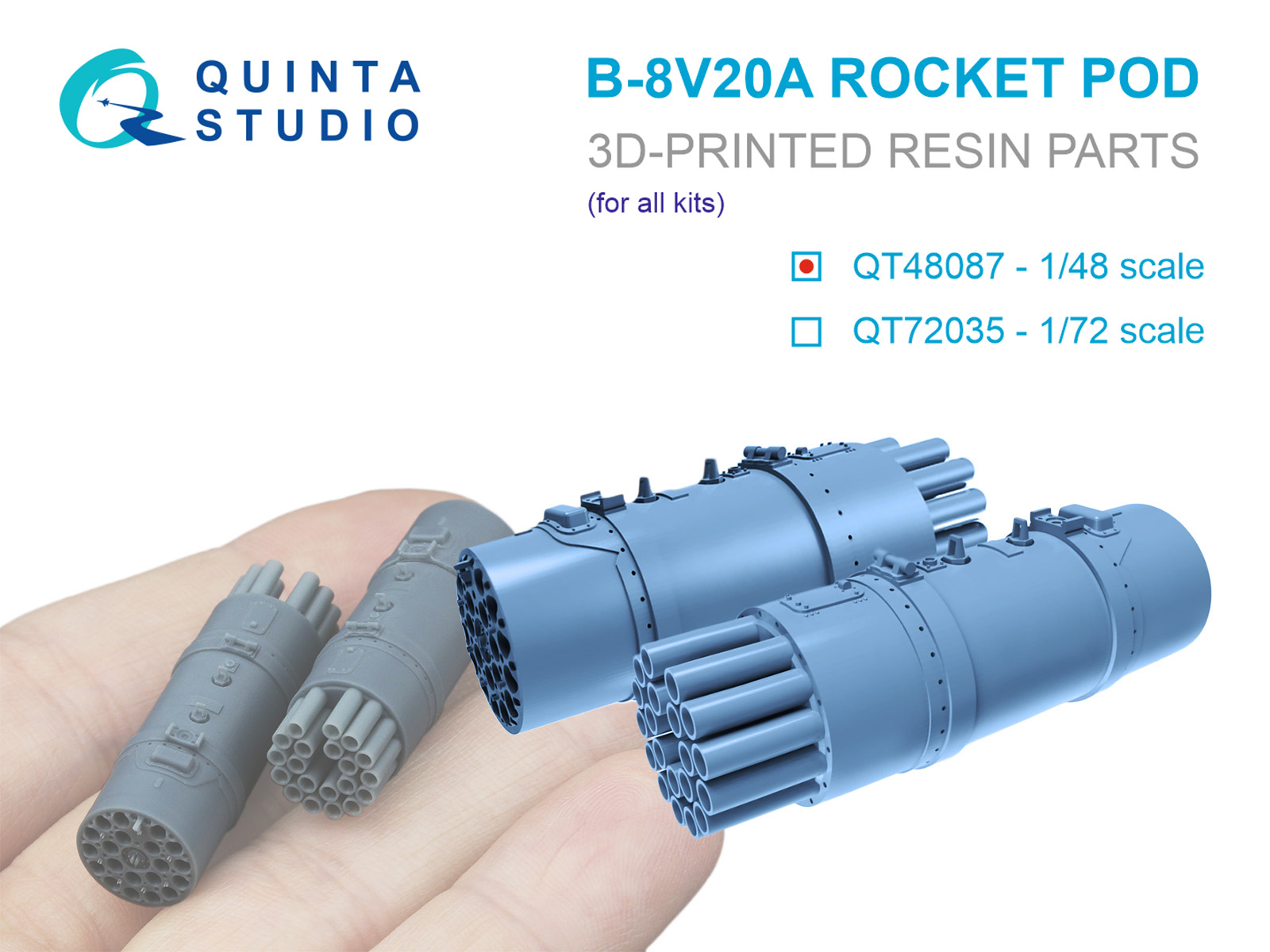1/48 B-8V20A rocket pods, 2 pcs. (for all kits)