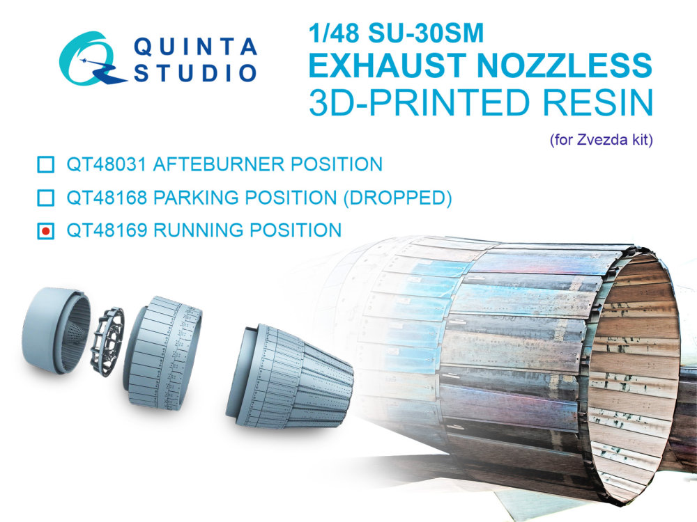1/48 Su-30SM Exh. Nozzles (Engines Running) (ZVE)