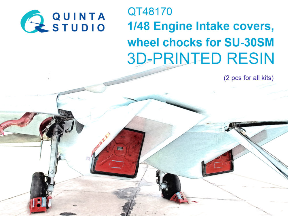 1/48 Su-30SM Engine Intake Covers & Wheel Chocks 