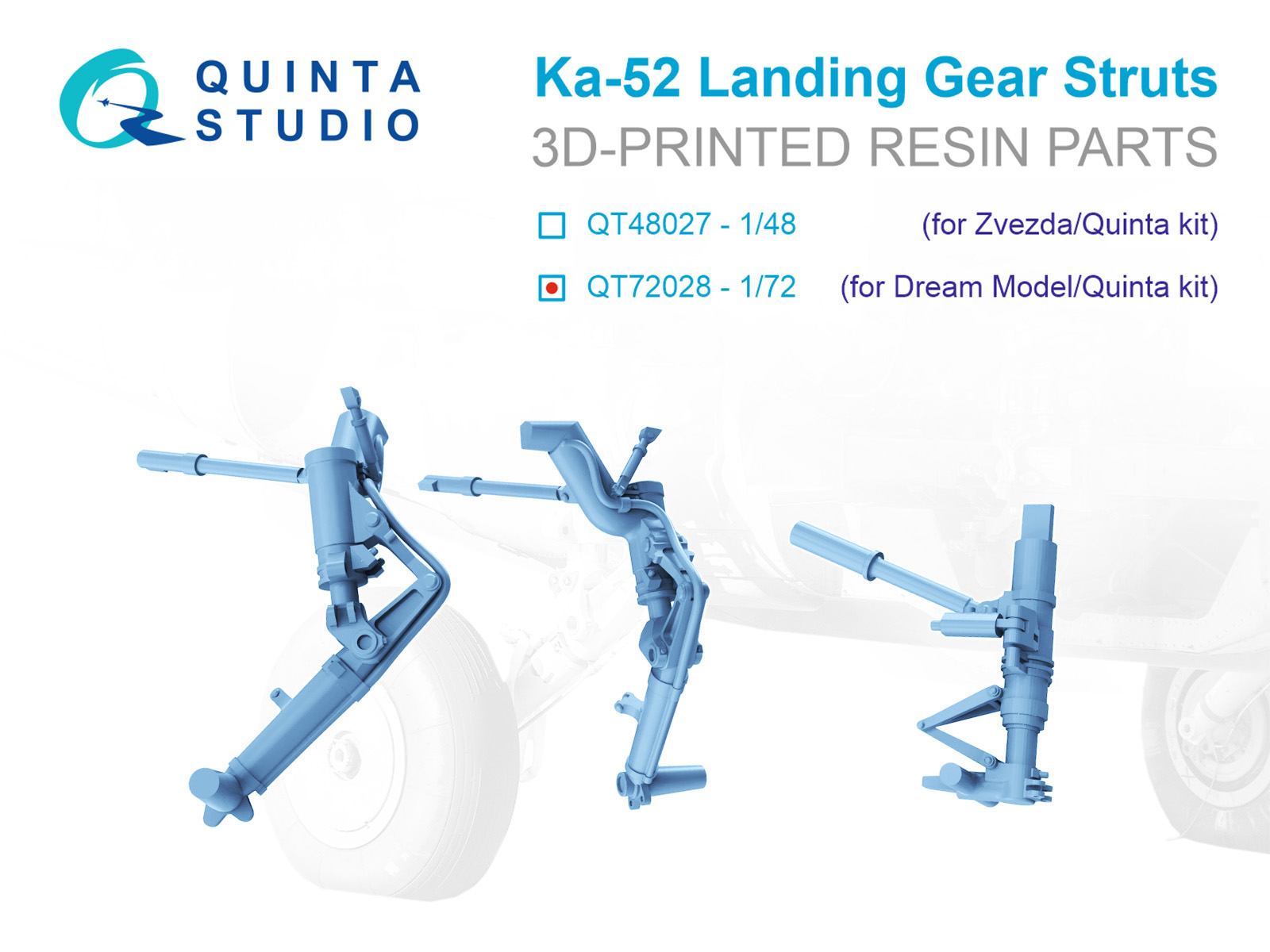 1/72 Ka-52 Landig Gear Struts (DREAM M./QNT)