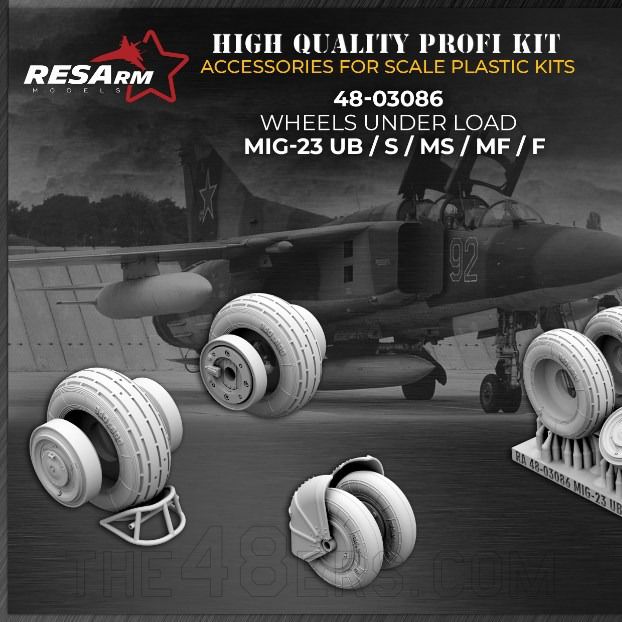 1/48 MiG-23 UB/S/MS/MF/F wheels under load