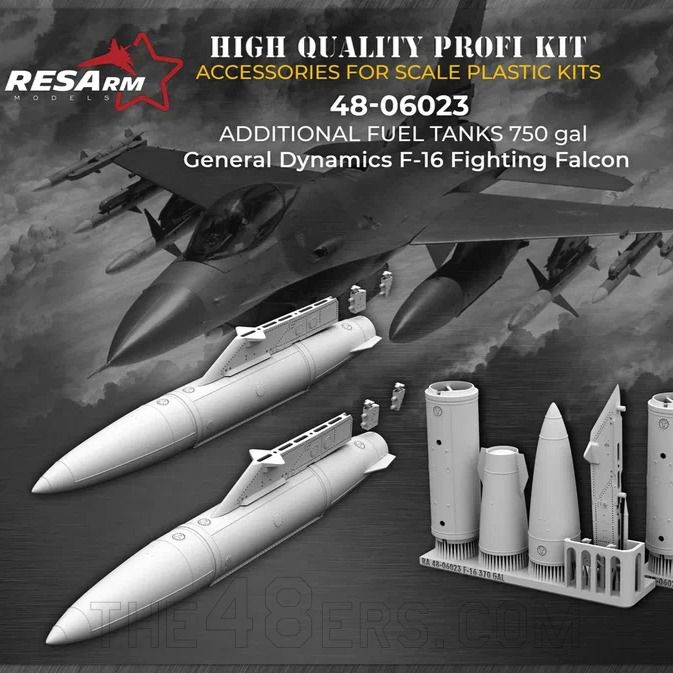 1/48 Additional Fuel Tanks 750 gal. for F-16