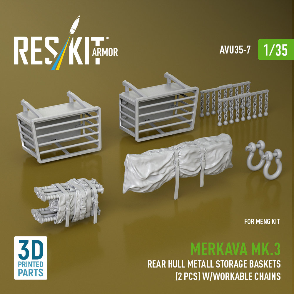 1/35 Merkava Mk.3 rear hull metall st.baskets(MNG)