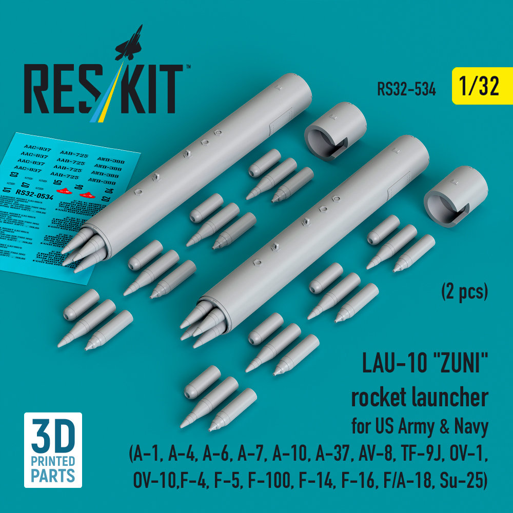 1/32 LAU-10 ZUNI rocket launcher US Army&Navy (2x)