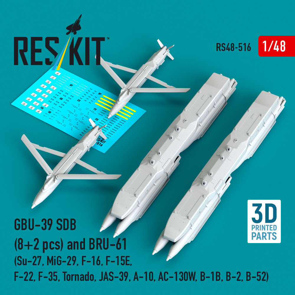 1/48 GBU-39 SDB (8 pcs) and BRU-61 (2 pcs.)