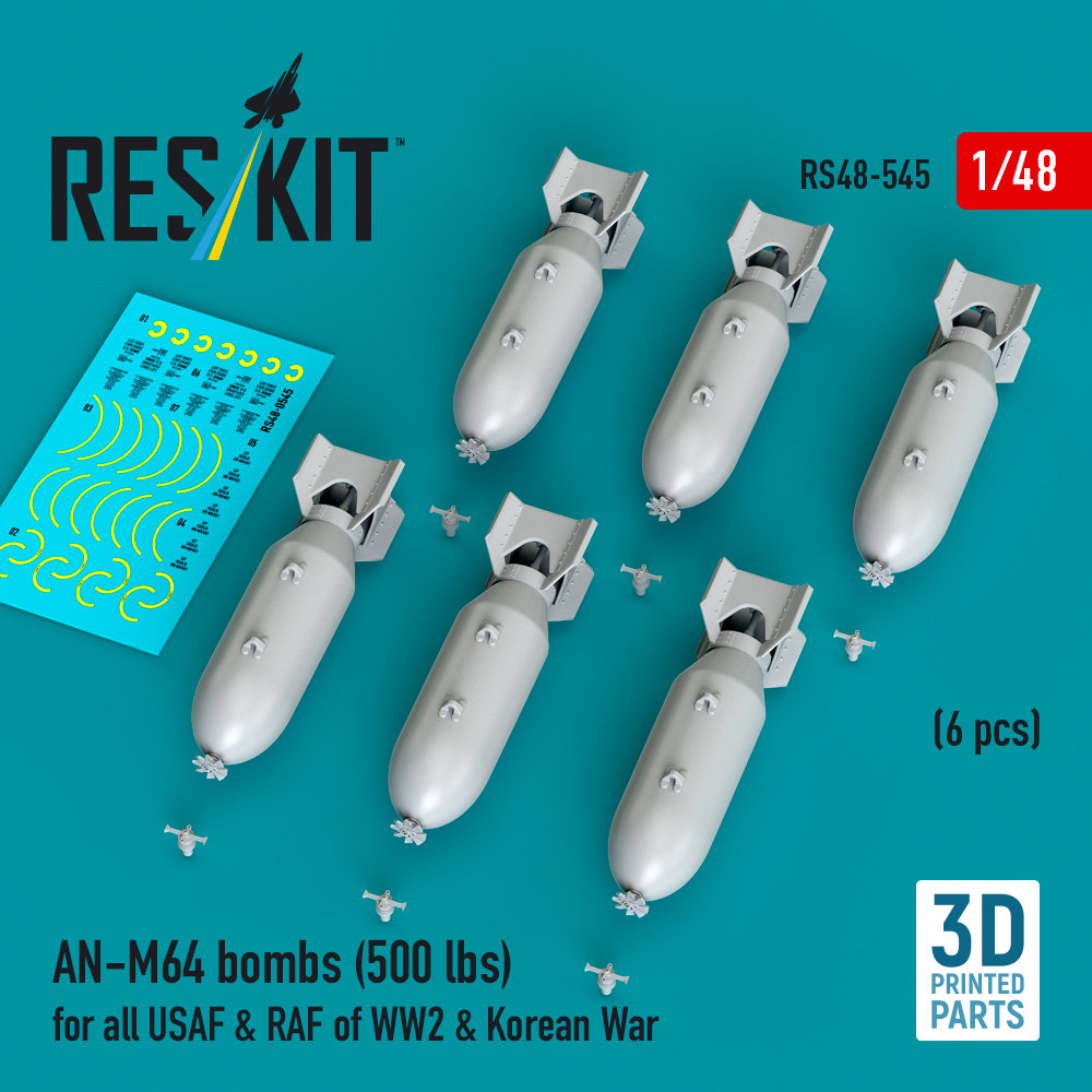 1/48 AN-M64 bombs 500 lbs. (6 pcs.)